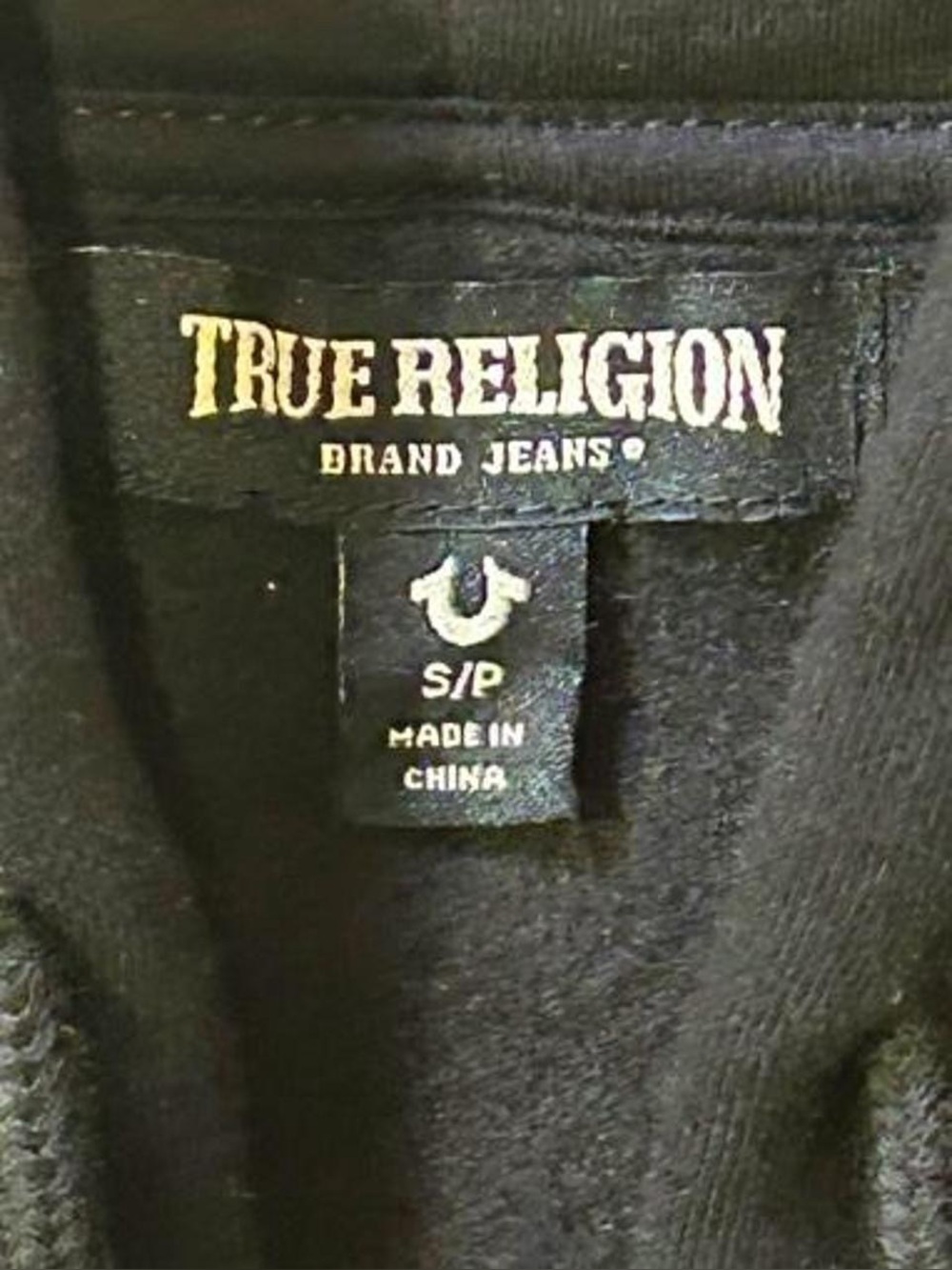 True Religion Men’s Black Graphic Hoodie - Buddha Guitar Logo - Picture 4 of 7